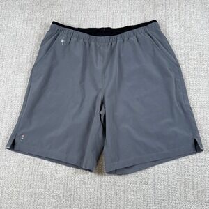 Smartwool Mens Medium Gray 8" Wool Blend Lined Athletic Training Shorts